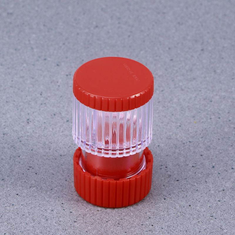 Two-in-one Grinder Cylindrical Environmentally Drug Pulverizer Large-capacity Pill Box plus Grinding Container (Red)