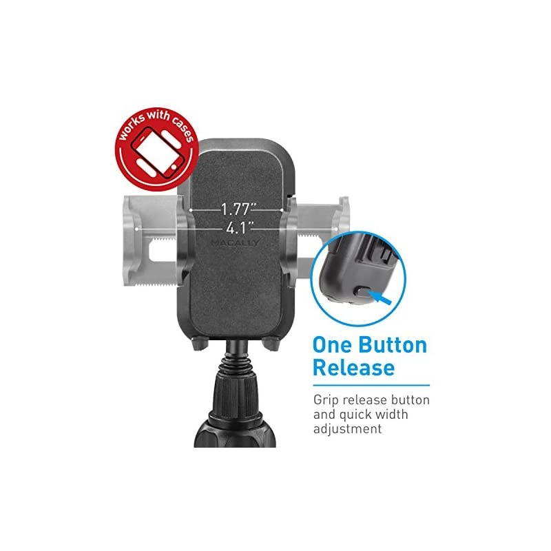 Car Cup Holder Phone Mount Secure Fit for Phones up to 41 Wide Cup Phone Holder for Car with Flexible Gooseneck amp 360&deg; Rotatable Cradle Universal Vehicle Fitment Cell Phone Cup Holder