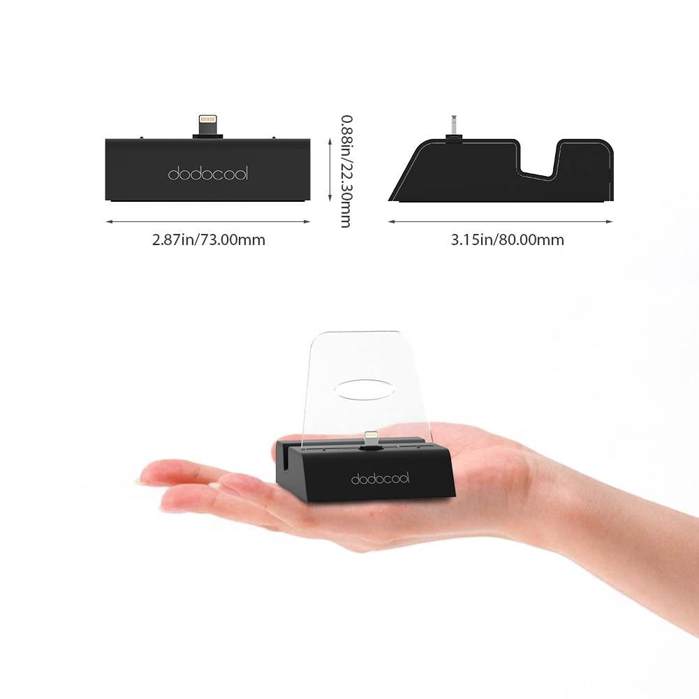 dodocool MFi Certified Lightning Charging Dock Station Support for iPhone X/8 Plus/8/7 Plus/7/SE/6s Plus/6s/6 Plus/6/5s/5c/5 iPod touch