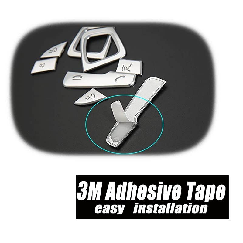 Steering Wheel Panel Button ABS Chrome Silver Trim for 2012-2015 Benz E C G Class W204-12pcs