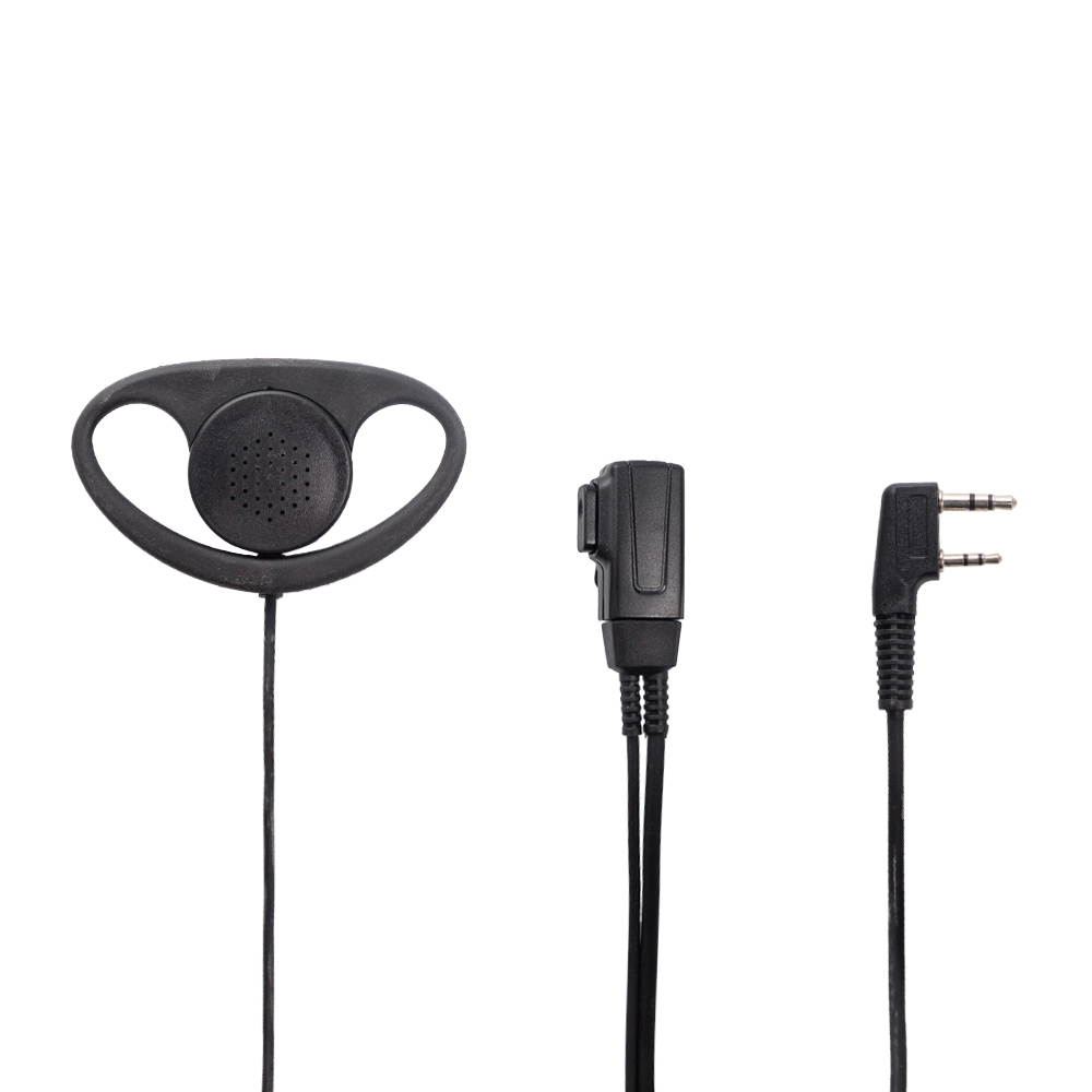 D Shape Earpiece Headset with Mic PTT Compatible with Baofeng UV-5R BF-888S BF-F8HP BF-F9 UV-82 UV-82HP UV-82C Kenwood TK-2107 TK-3107 Walkie Talkies Two Way Radio 2 pin