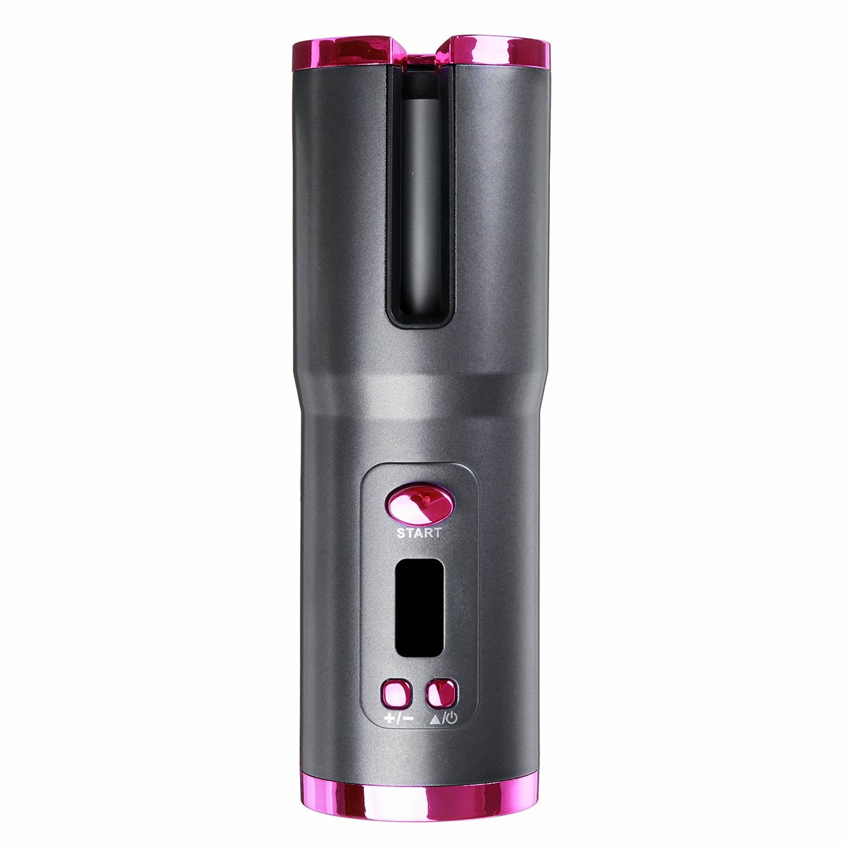 Wireless Automatic Hair Curler Cordless LCD Display Portable USB Charging Auto Rotating Hair Curler-White