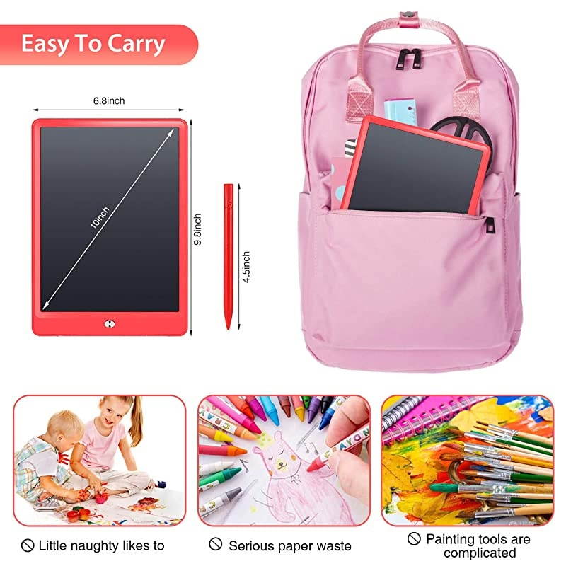 LCD Writing Tablet  10 Inch Electronic Graphics Drawing Pads Drawing Board eWriter Digital Handwriting Doodle Pad with Memory Lock for Kids Home School Office
