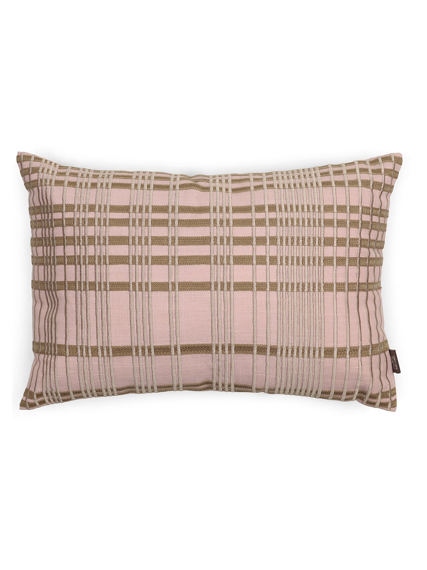 Pure Home and Living Pink Cotton Embroidery Cushion Covers