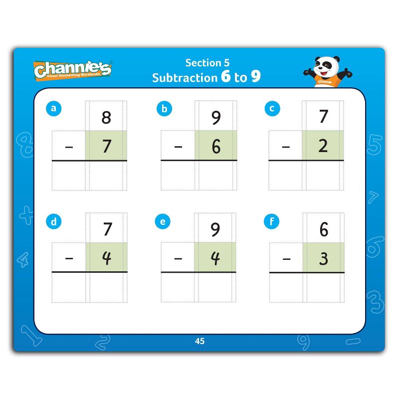 Channie's Dry Erase Single Digit Math Flash Cards