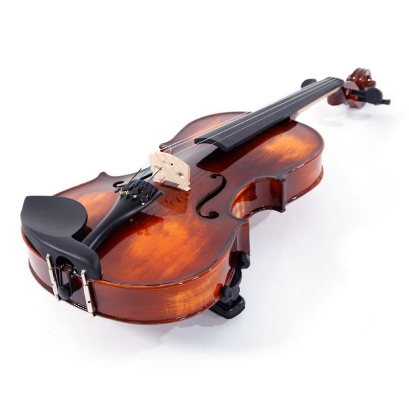 3/4 Spruce Wood Acoustic Violin w/Case Bow Rosin Extra Strings Shoulder Rests