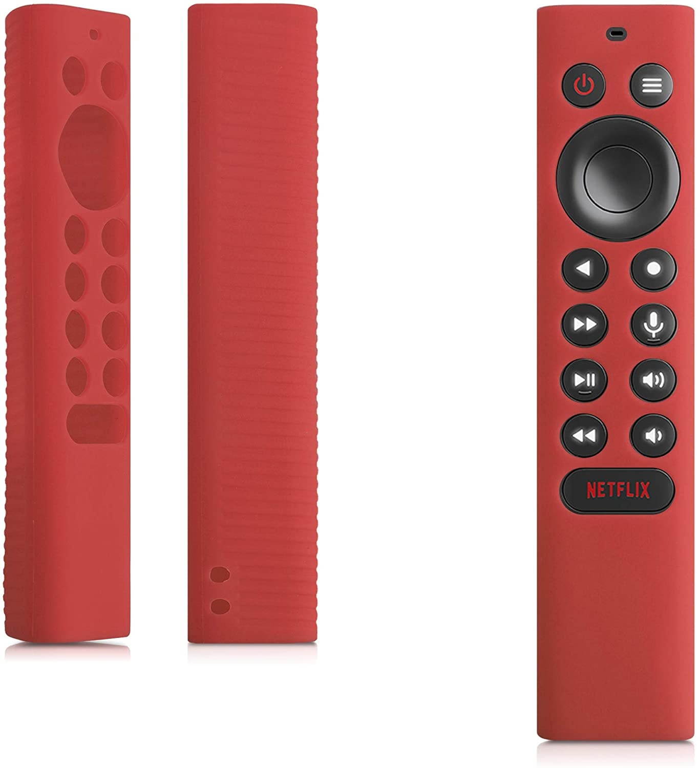 kwmobile Silicone Case Compatible with Shield TV pro/4K HDR - Anti Slip Protective Cover for TV Remote Control - Red