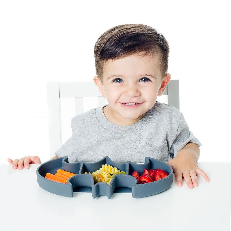 Bumkins DC Comics Batman Grip Dish - Gray