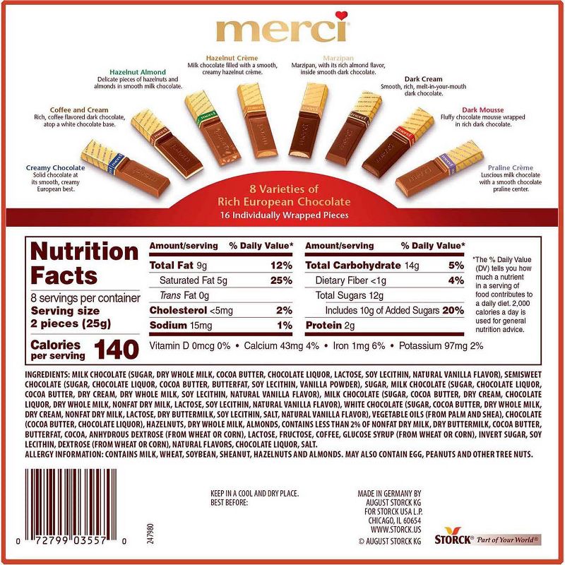 Merci Finest Assortment of European Chocolates - 7oz