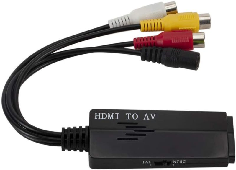 Homyl Adapter HDMI to RCA AV to HDMI Converter 3RCA Composite CVBS Audio/Video AV/HDMI Converter