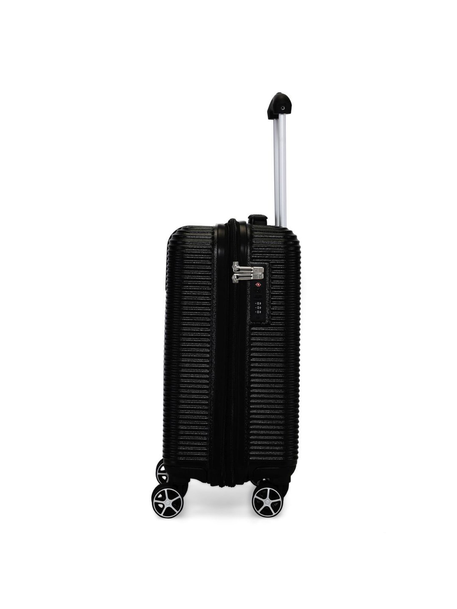 Calvin Klein Avenue Black Textured Hard Cabin Trolley Bag - 52 cm