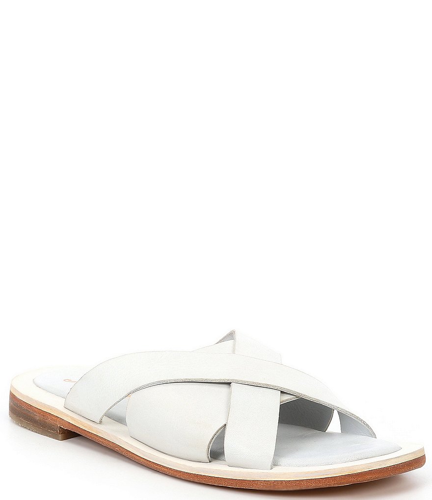 Free People Del Mar Woven Leather Slide Sandals