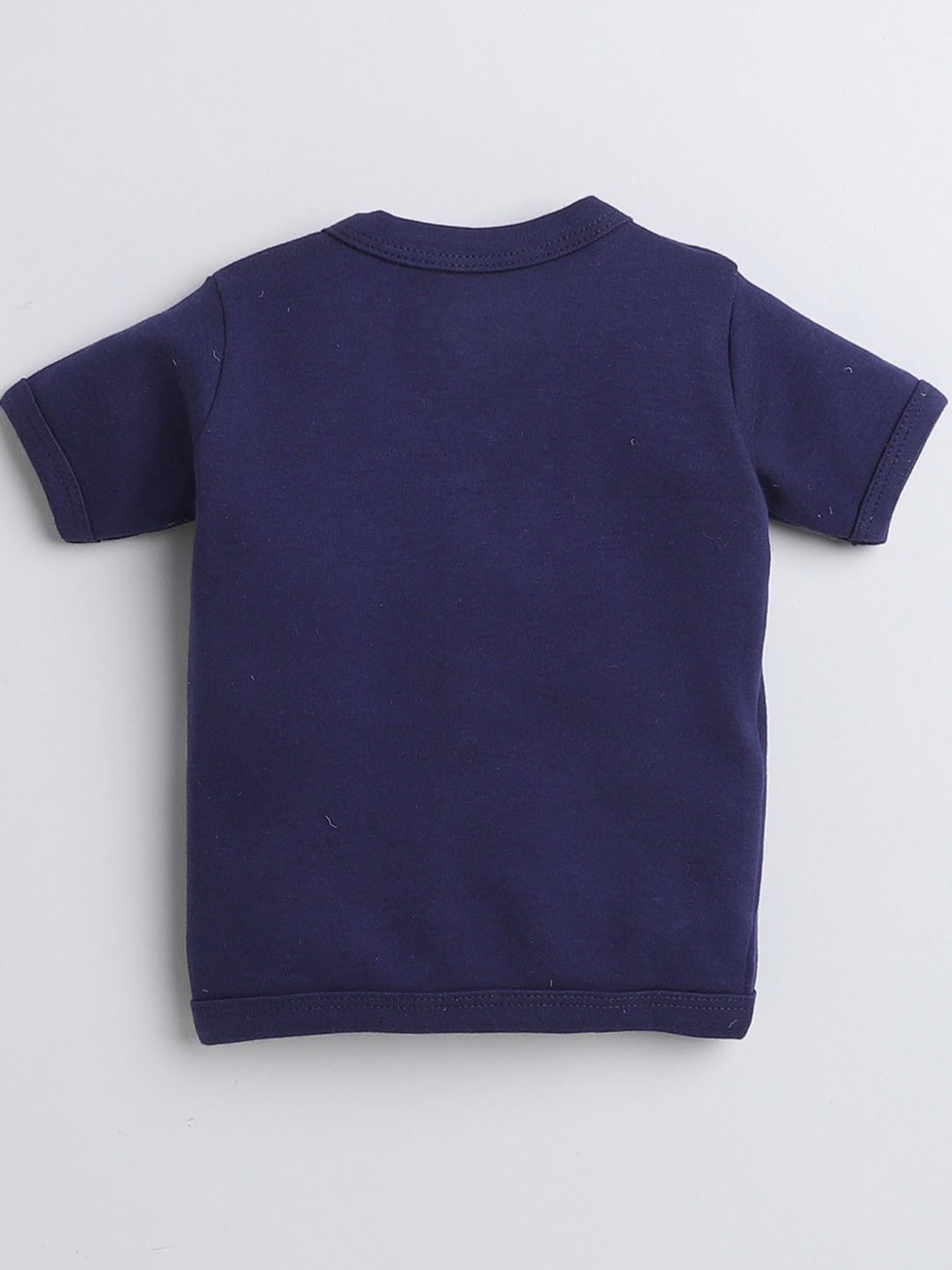 Bumzee Kids Navy & White Printed Jhablas (Pack Of 3)