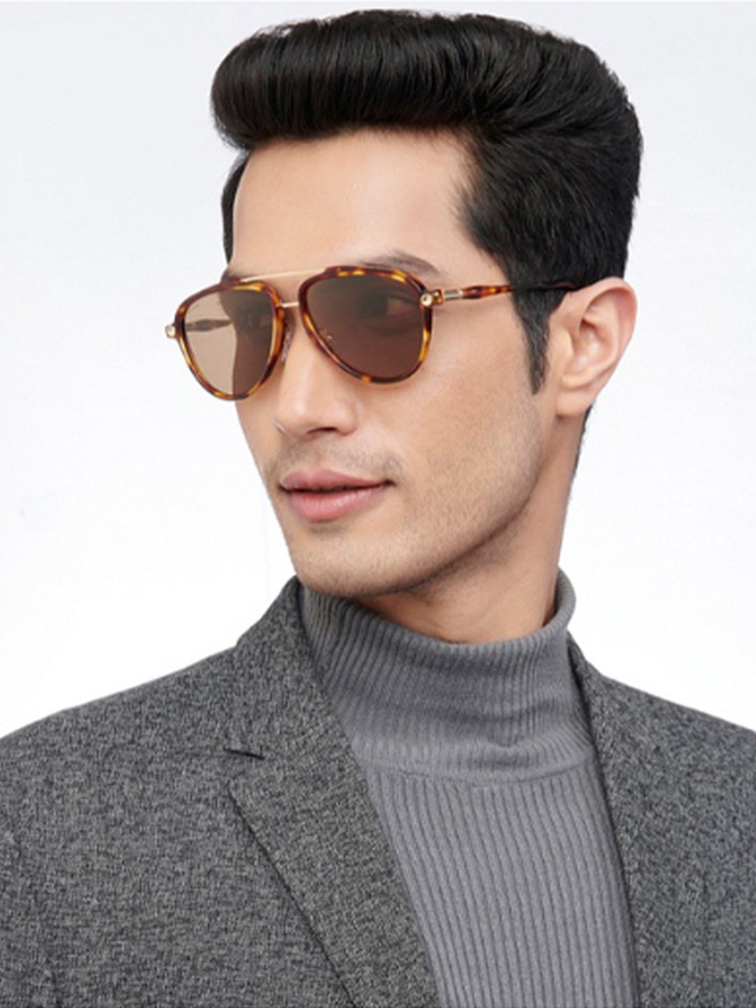 John Jacobs Brown Aviator Unisex Sunglasses