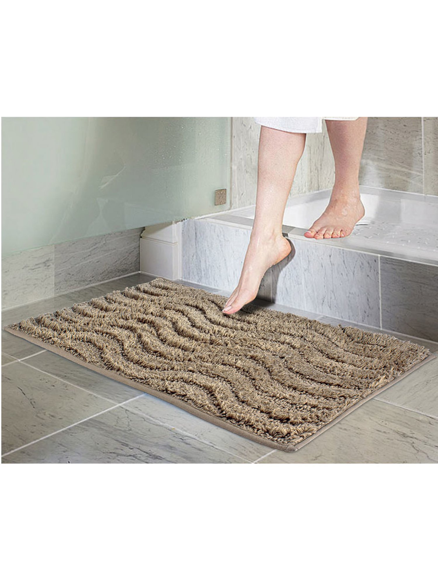 Freelance Taupe Cotton Set of 1 Bath Mats and Rugs