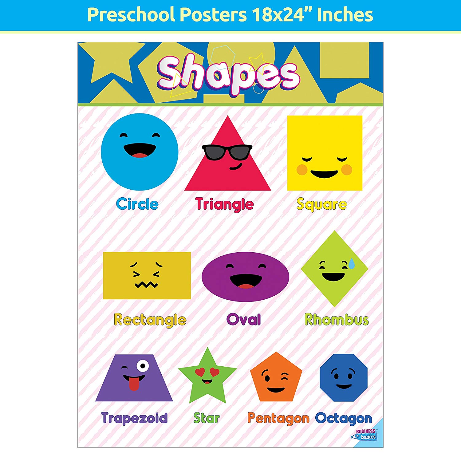 Educational Preschool Posters for Toddlers and Kids Perfect for Children Preschool & Kindergarten Classrooms Teach Alphabet Letters Numbers Weather Days of the Week Emotions Month of the Year and More