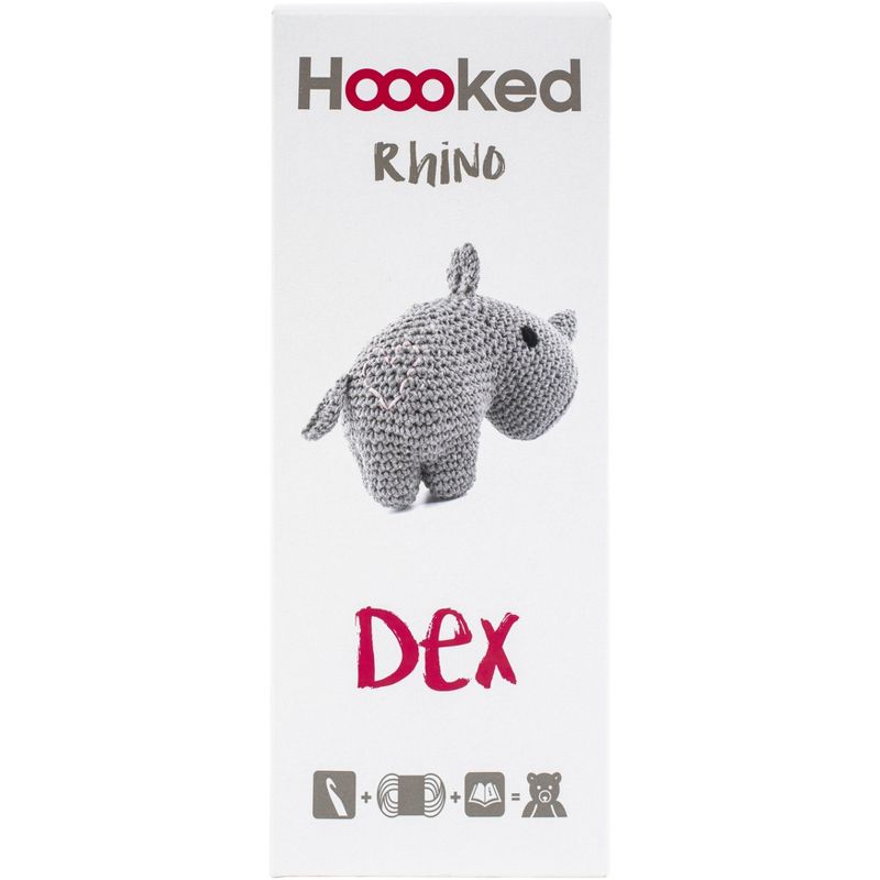 Hoooked Rhino Dex Yarn Kit W/Eco Barbante Yarn-Grey