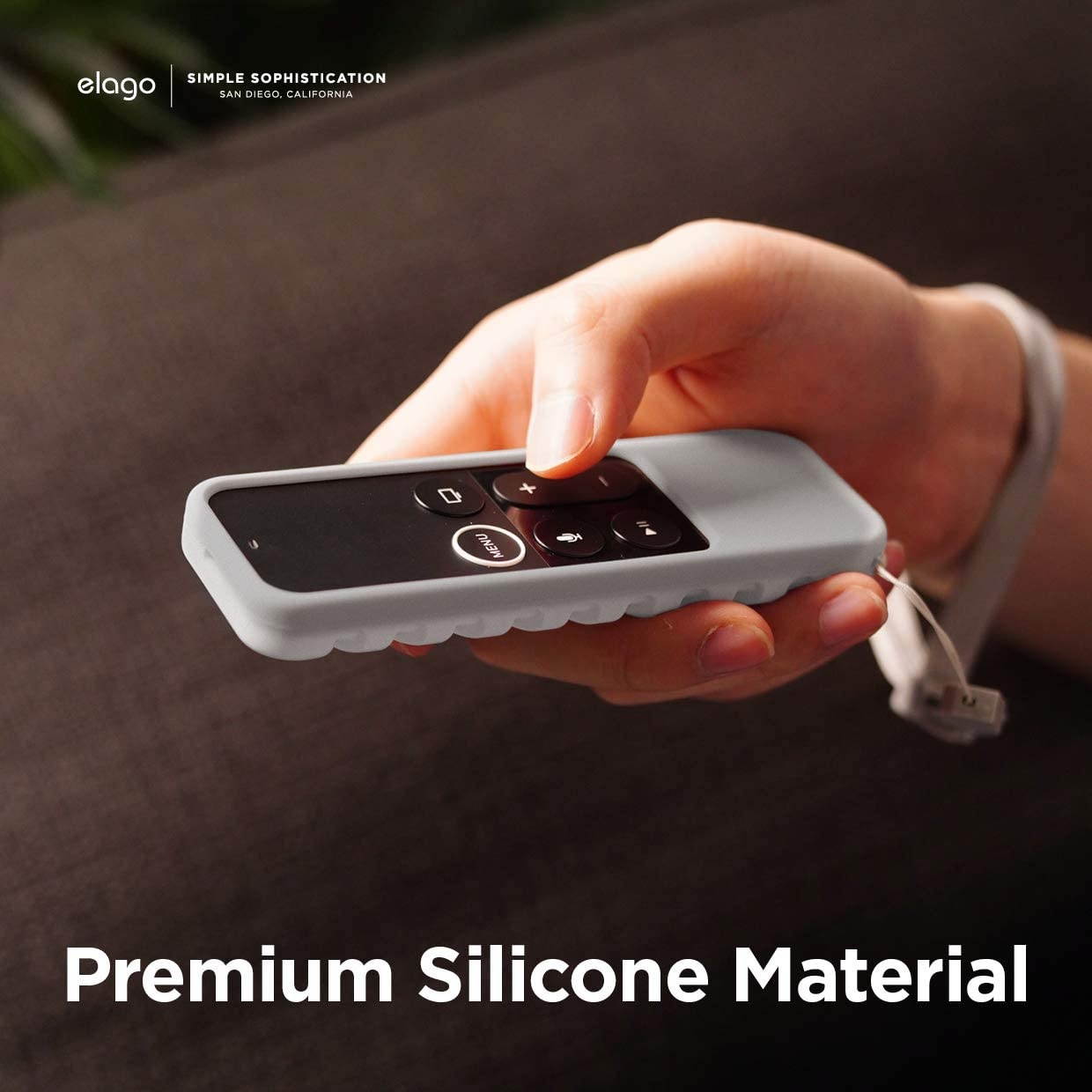 elago R3 Protective Case Compatible with Apple TV Siri Remote 1st Generation (Nightglow Blue) - Extra Protection, Durable Silicone, Lanyard Included, Full Access