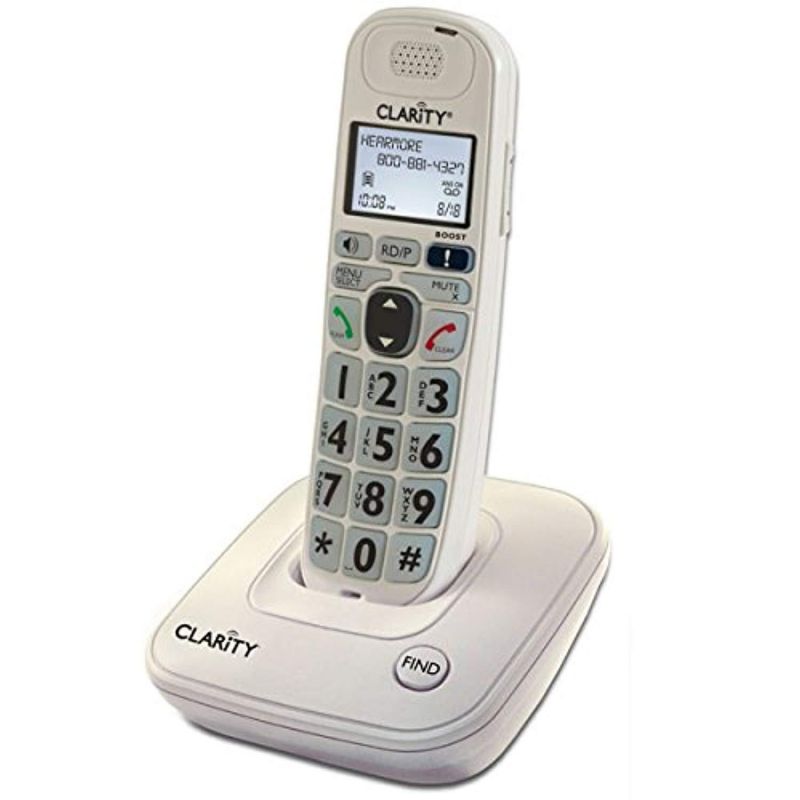 clarity d702 30db dect 6.0 amplified low vision cordless phone w-cid