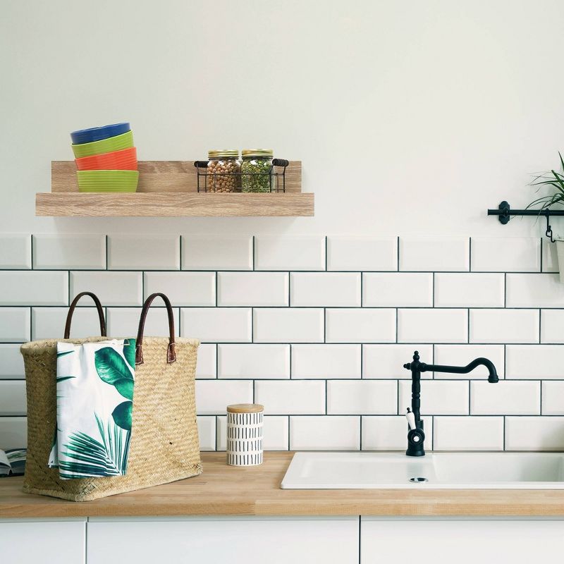 24" x 5" Utility Shelf White Oak - InPlace