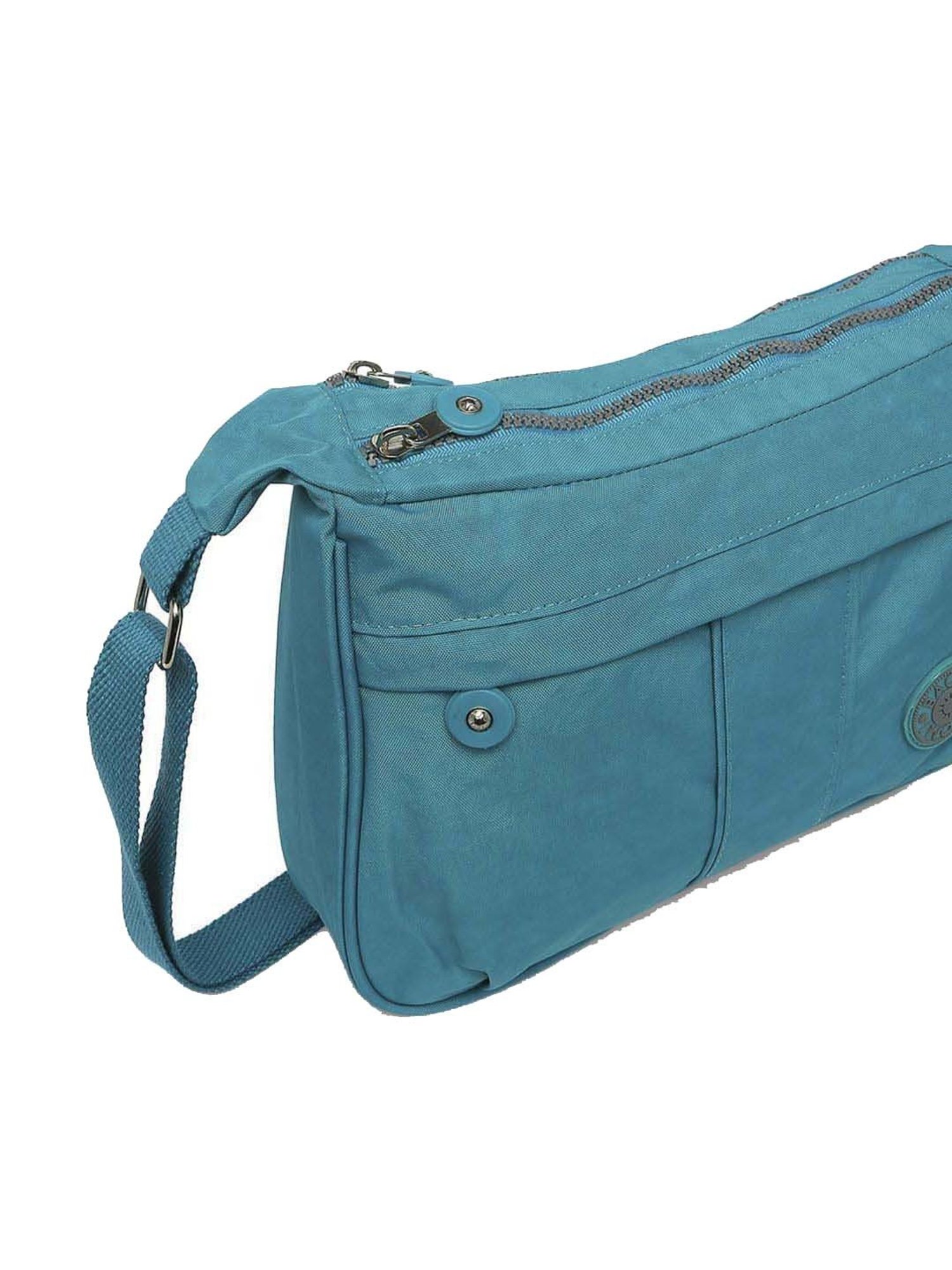 Baomi Blue Solid Medium Cross Body Bag