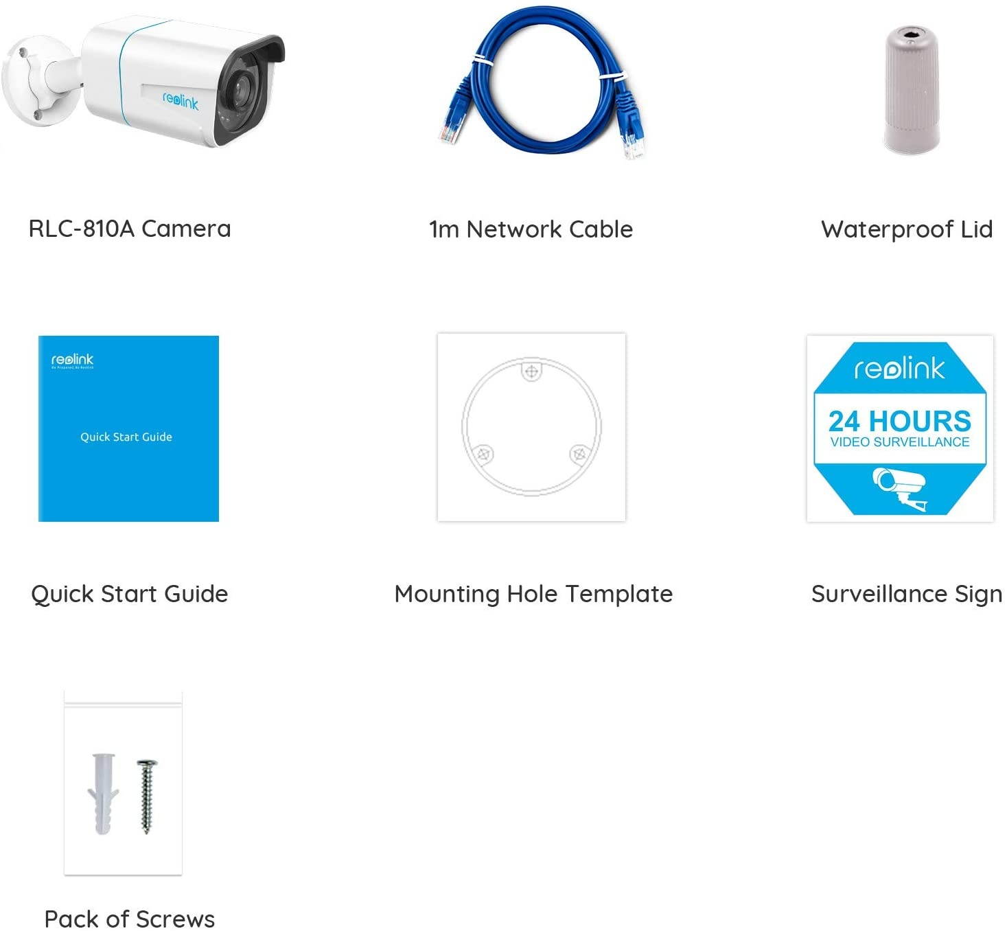 Reolink 4K Outdoor Security Camera, Smart Human/Vehicle Detection Audio Bullet Work with Google Assistant PoE IP Camera, 256GB Micro SD (not Included) Storage for 24/7 Recording, RLC-810A