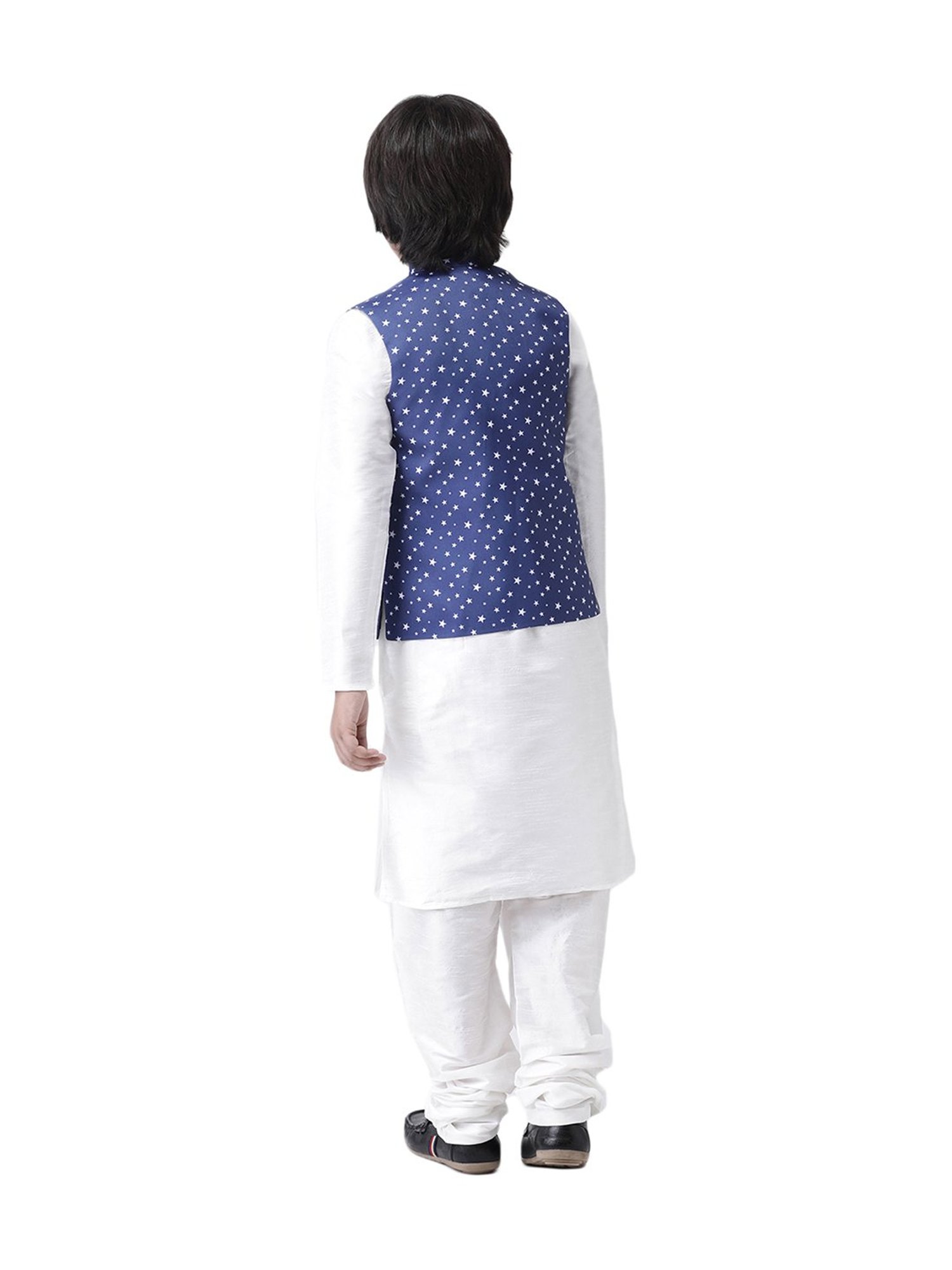 Hangup Kids Multicolor Printed Kurta & Pyjamas With Waistcoat
