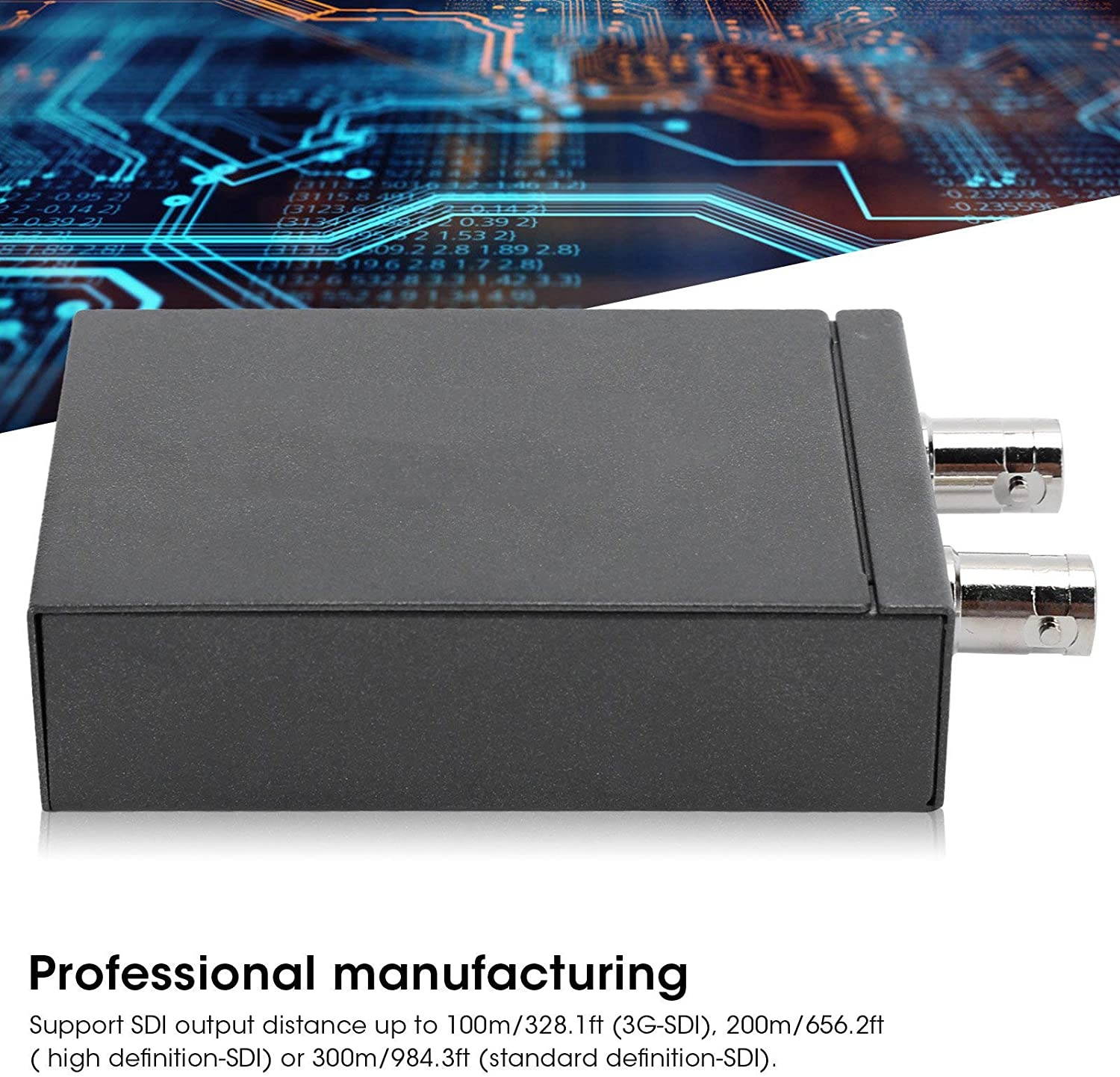 FOLOSAFENAR Stable Performance HDMI Signal to SDI Signal Converter 100m/328.1ft,200m/656.2ft,300m/984.3ft HDMI to SDI Conveter,for DVD,Camera,for TV,for Laptop