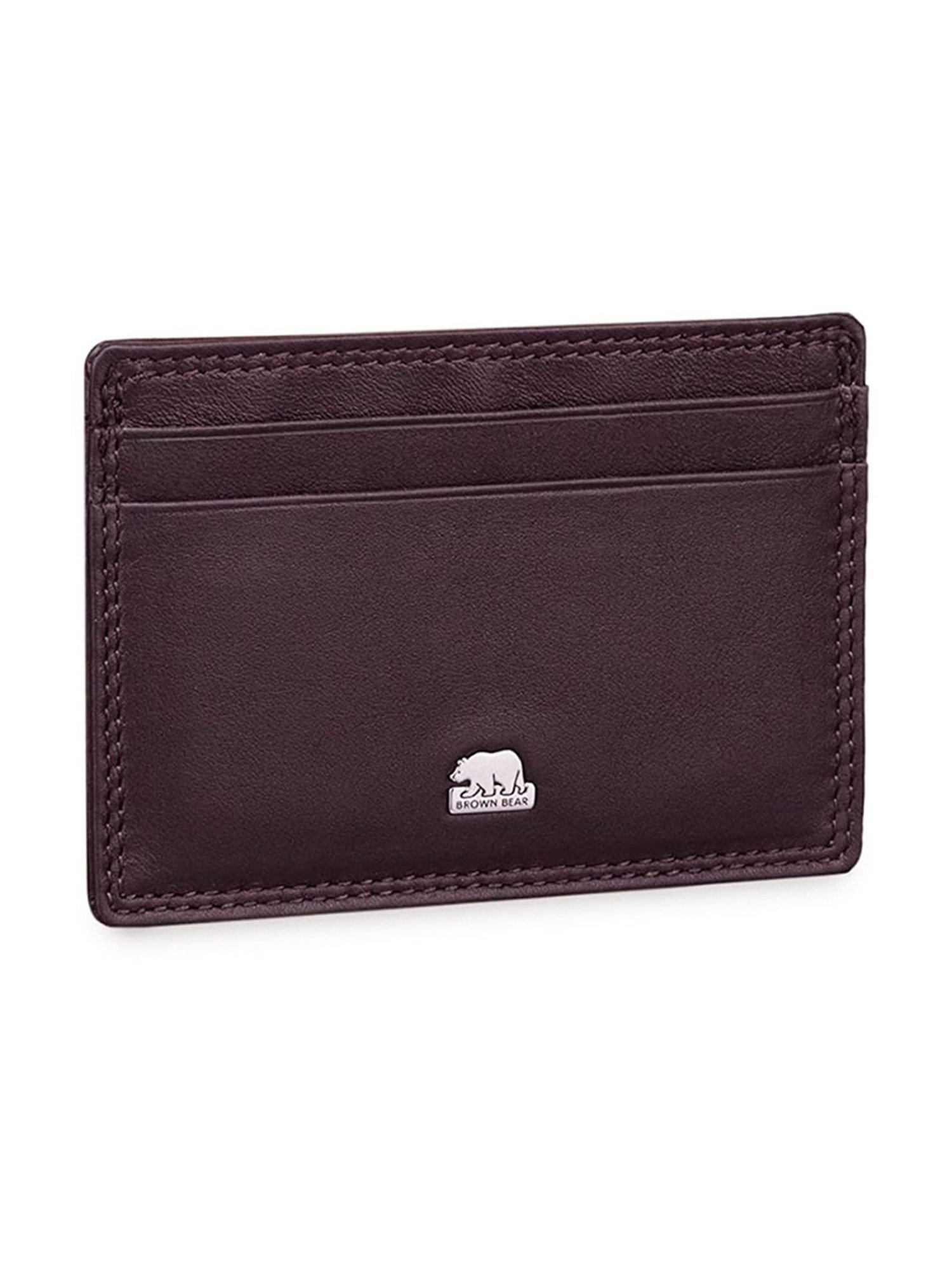 BROWN BEAR Premium Branded Brown Leather Card Holder for Men