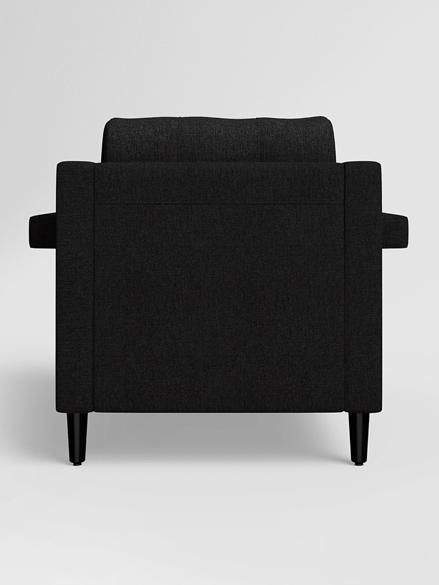 Godrej Interio Flight Dark Grey Pinewood 1 Seater Sofa