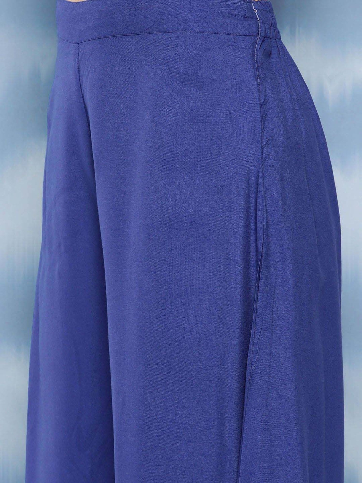 Inweave Blue & Navy Kurta & Palazzo Set with Dupatta