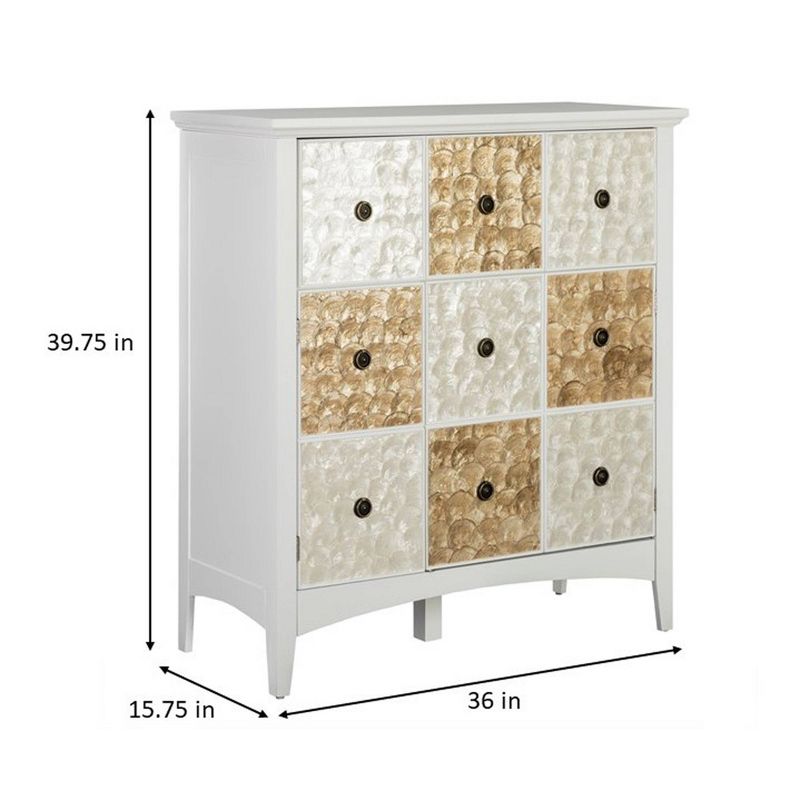 40" Durdle Accent Cabinet White - Elegant Home Fashions