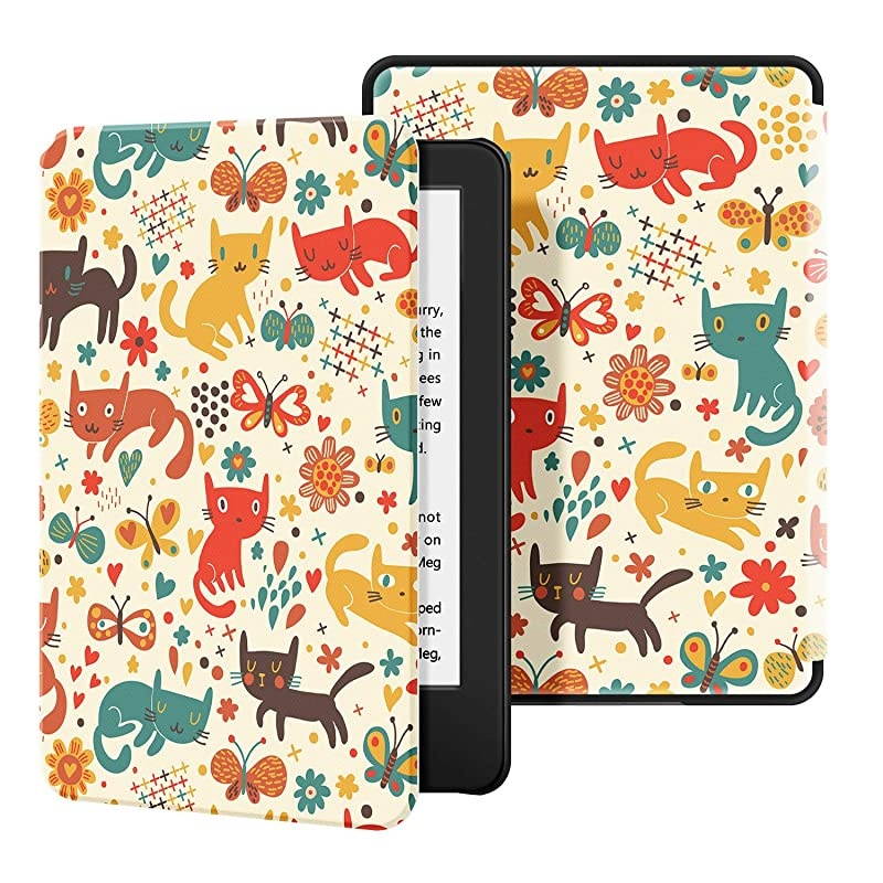 Case for AllNew Kindle10th Gen 2019 Release PU Leather Cover with Auto WakeSleepFits  AllNew Kindle 2019Will not fit Kindle Paperwhite or Kindle OasisThe Cat