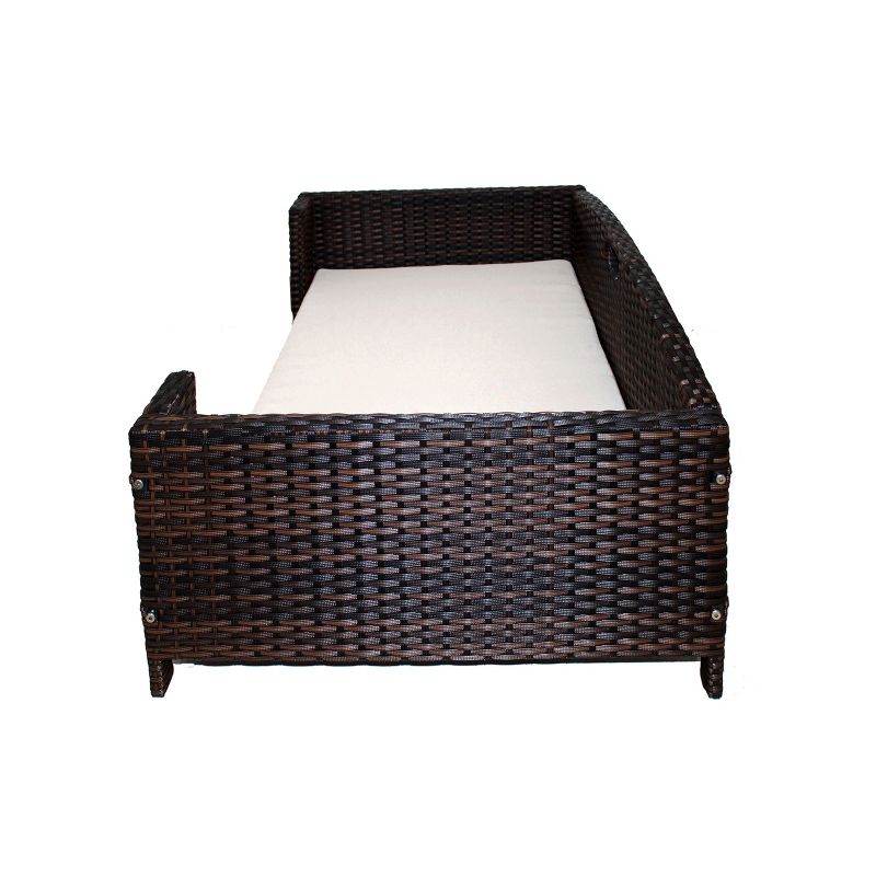 Iconic Beds for Dogs and Cats - Rattan Rectangular Sofa - Brown
