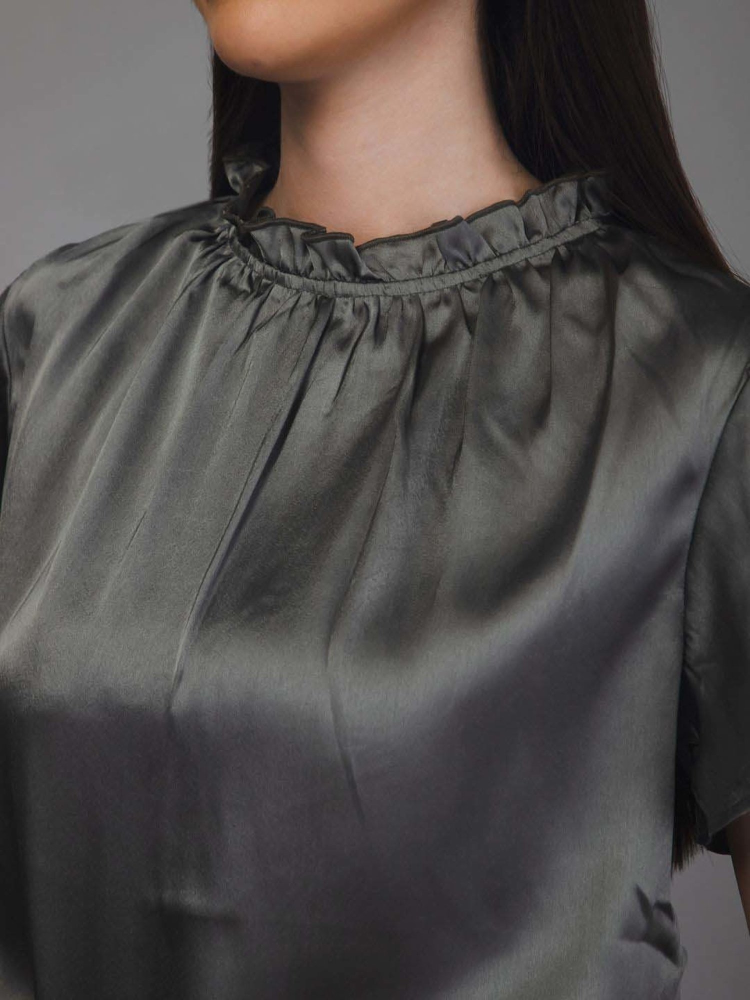 PURYS Grey Regular Fit Top