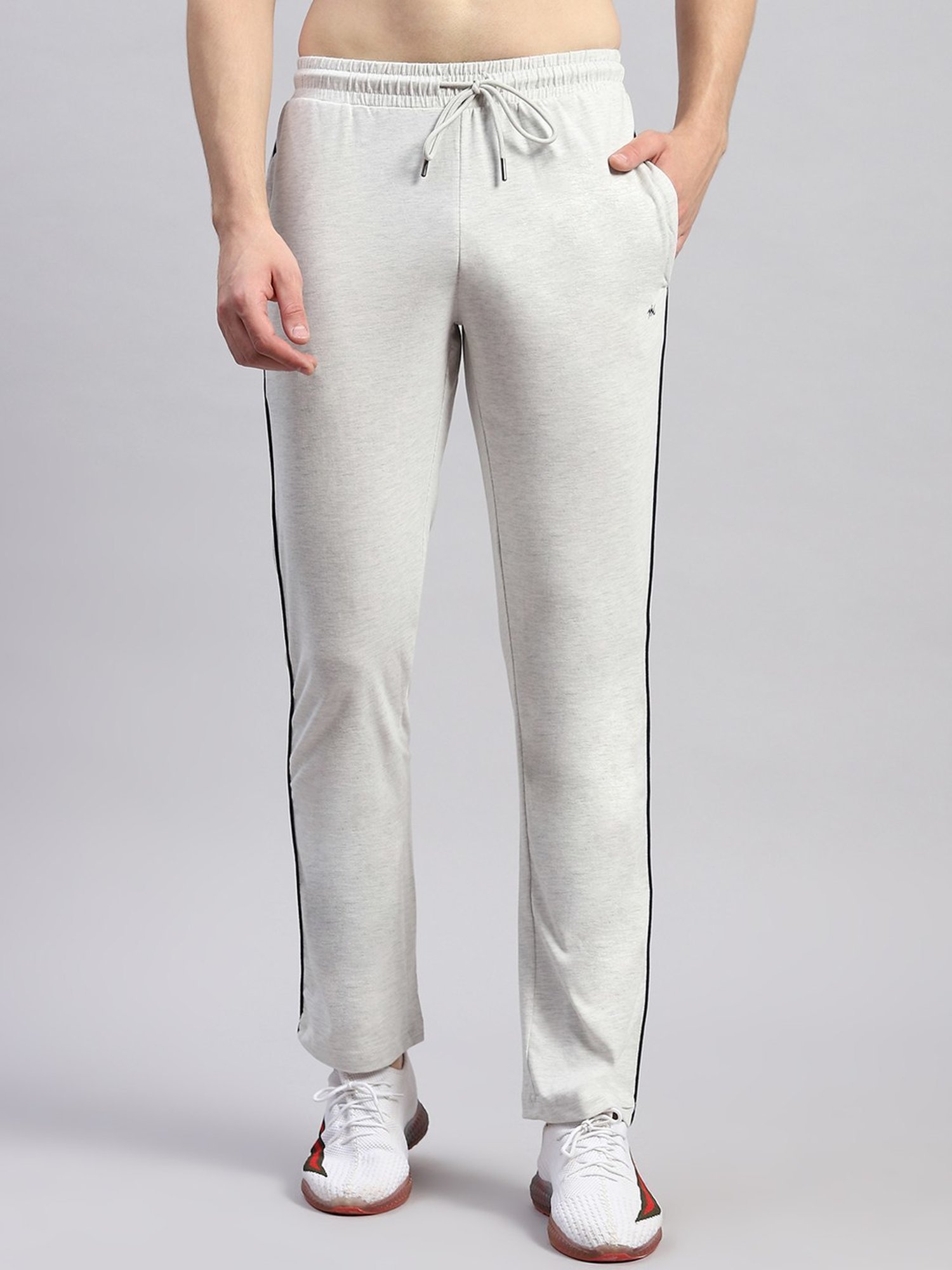 Monte Carlo Grey Regular Fit Striped Co-Ord Set