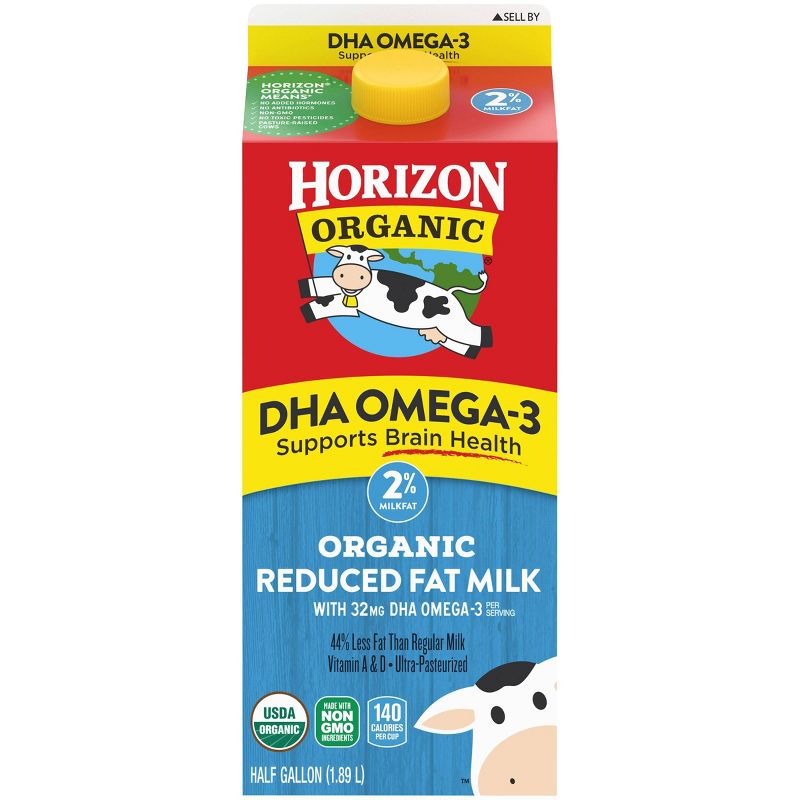 Horizon Organic 2% Milk with DHA Omega-3 - 0.5gal