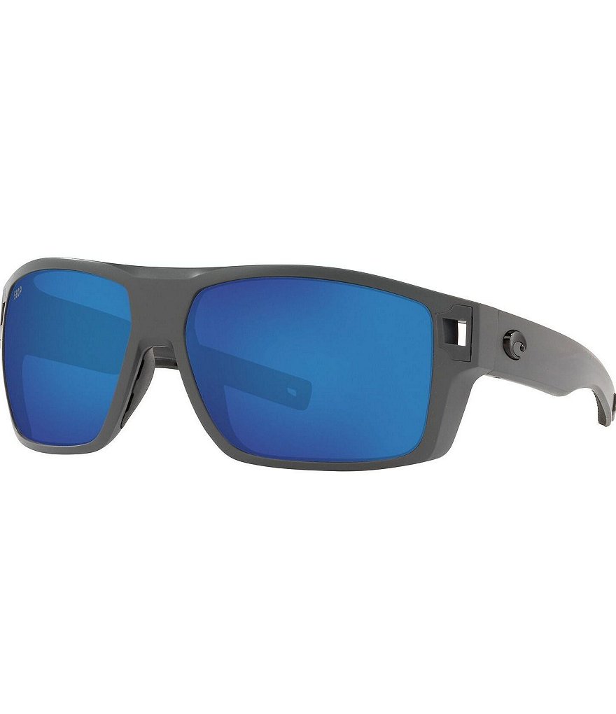 Costa Men's Diego Polarized 61mm Wrap Sunglasses