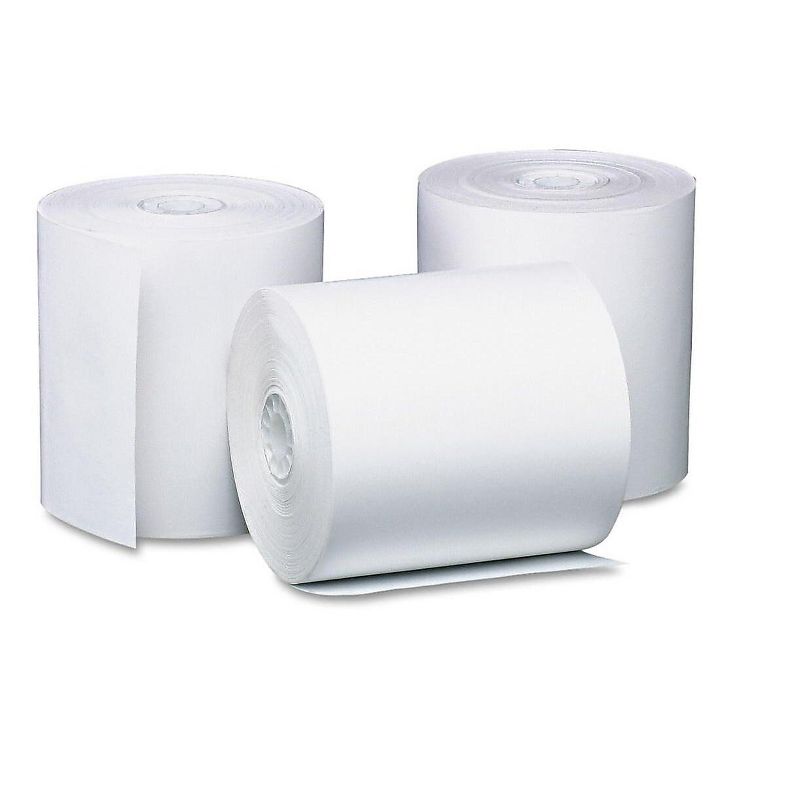 Pm Company Single Ply Thermal Cash Register/POS Rolls 3 1/8" x 119 ft. White 50/Ctn 05210