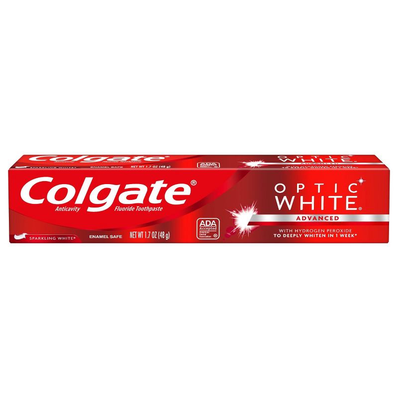 Colgate Optic White Whitening Toothpaste Sparkling White - Trial Size - 1.7oz