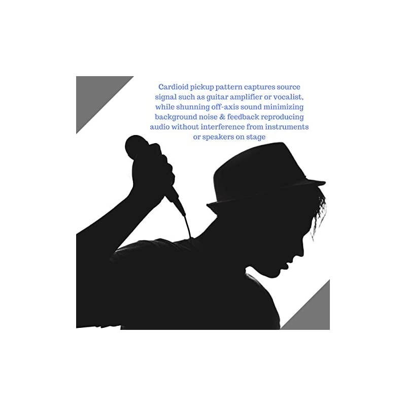 Vocal Dynamic Microphone Wired Mic Audio Technica Microphone Professional for Vocal and Singing with Volume Control with 16 Feet XLR Audio Cord