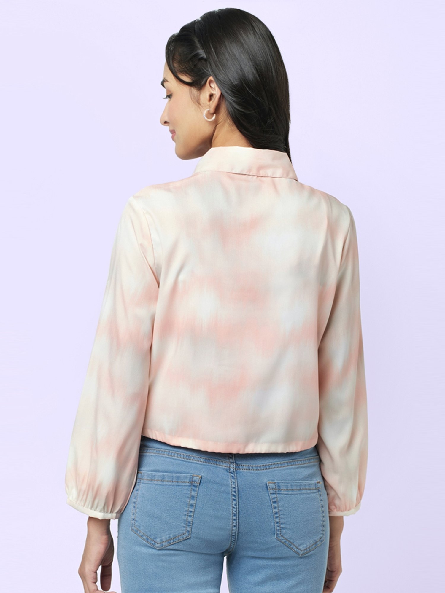 YU by Pantaloons Peach Printed Top