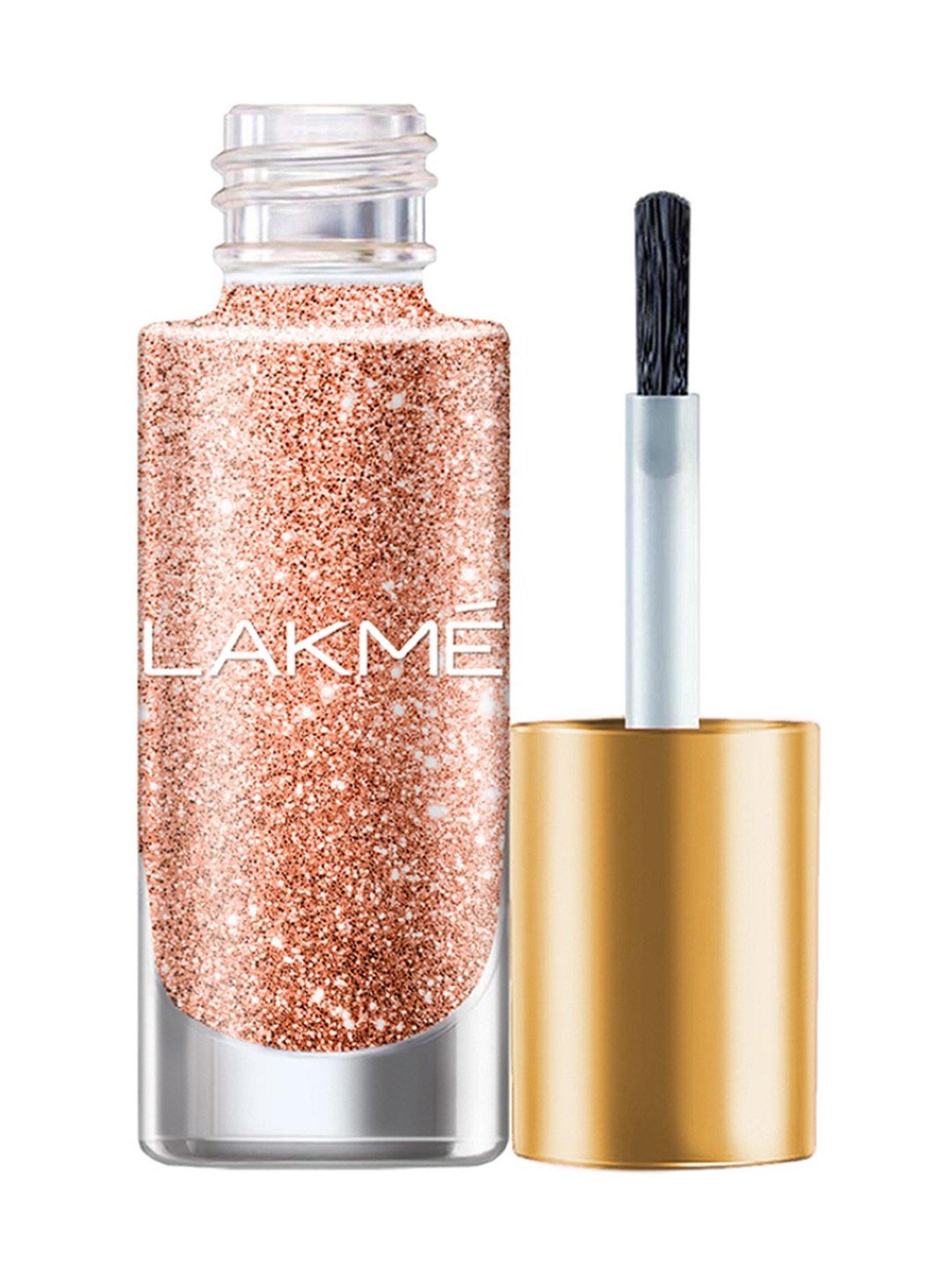 Lakme Glitterati Collection Shine Nail Color Electric Peach - 6 ml