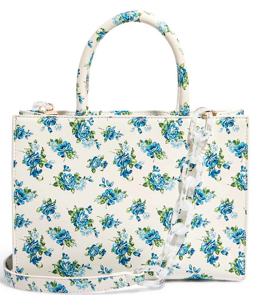 House of Want How We Gram Floral Vegan Leather Small Tote Bag