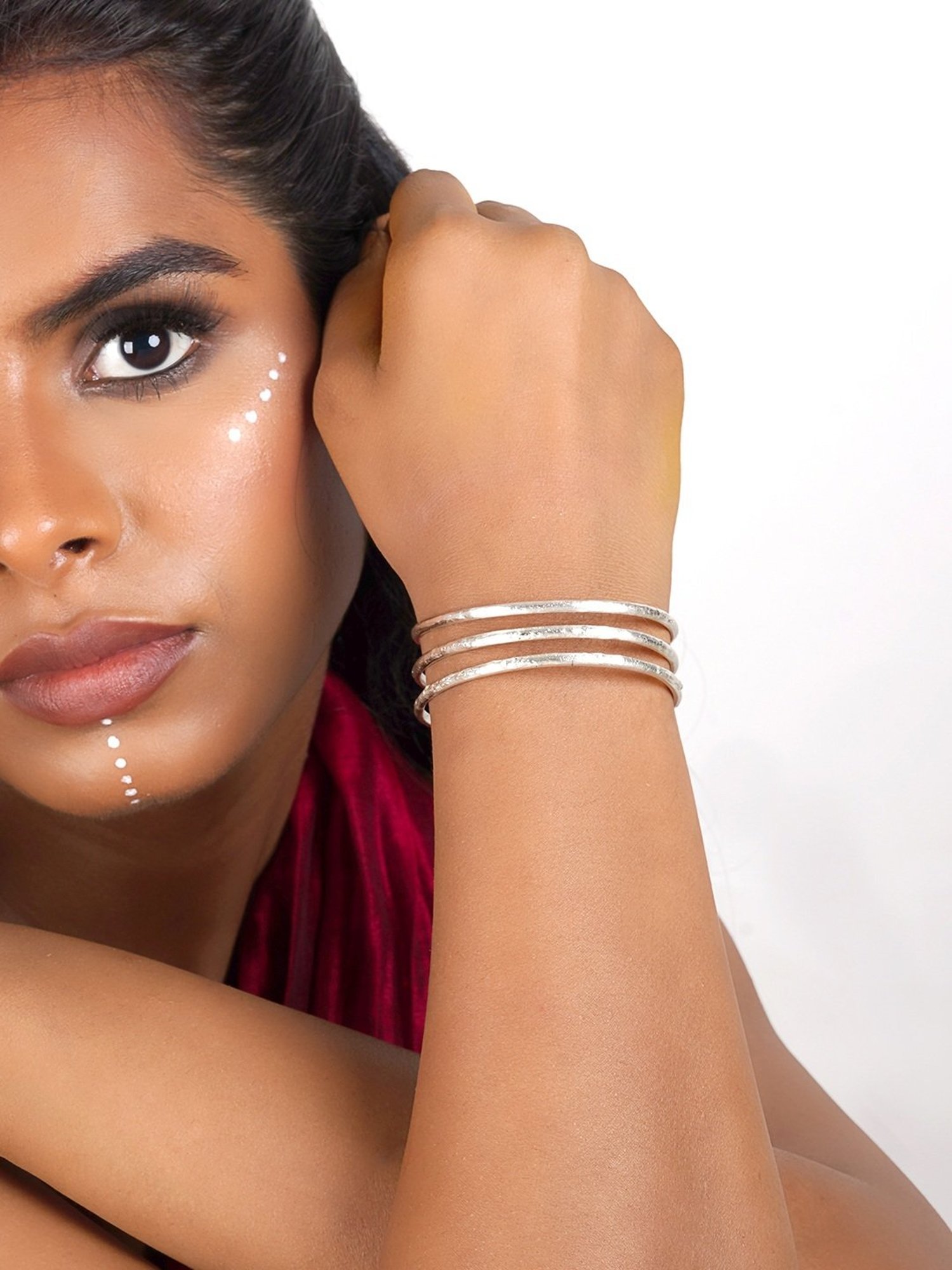 Teejh Navanya Silver Cuffs Bracelet for Women