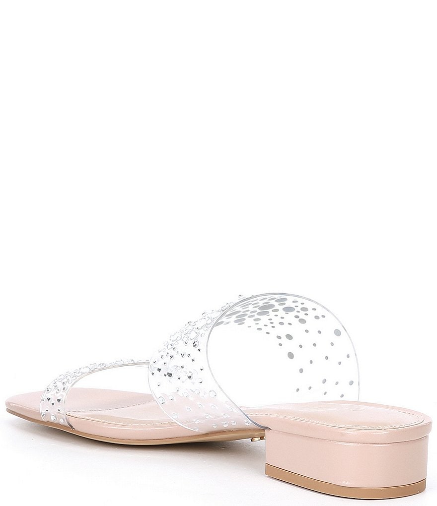 Carvela Glorious Clear Gemstone Embellished Dress Sandals