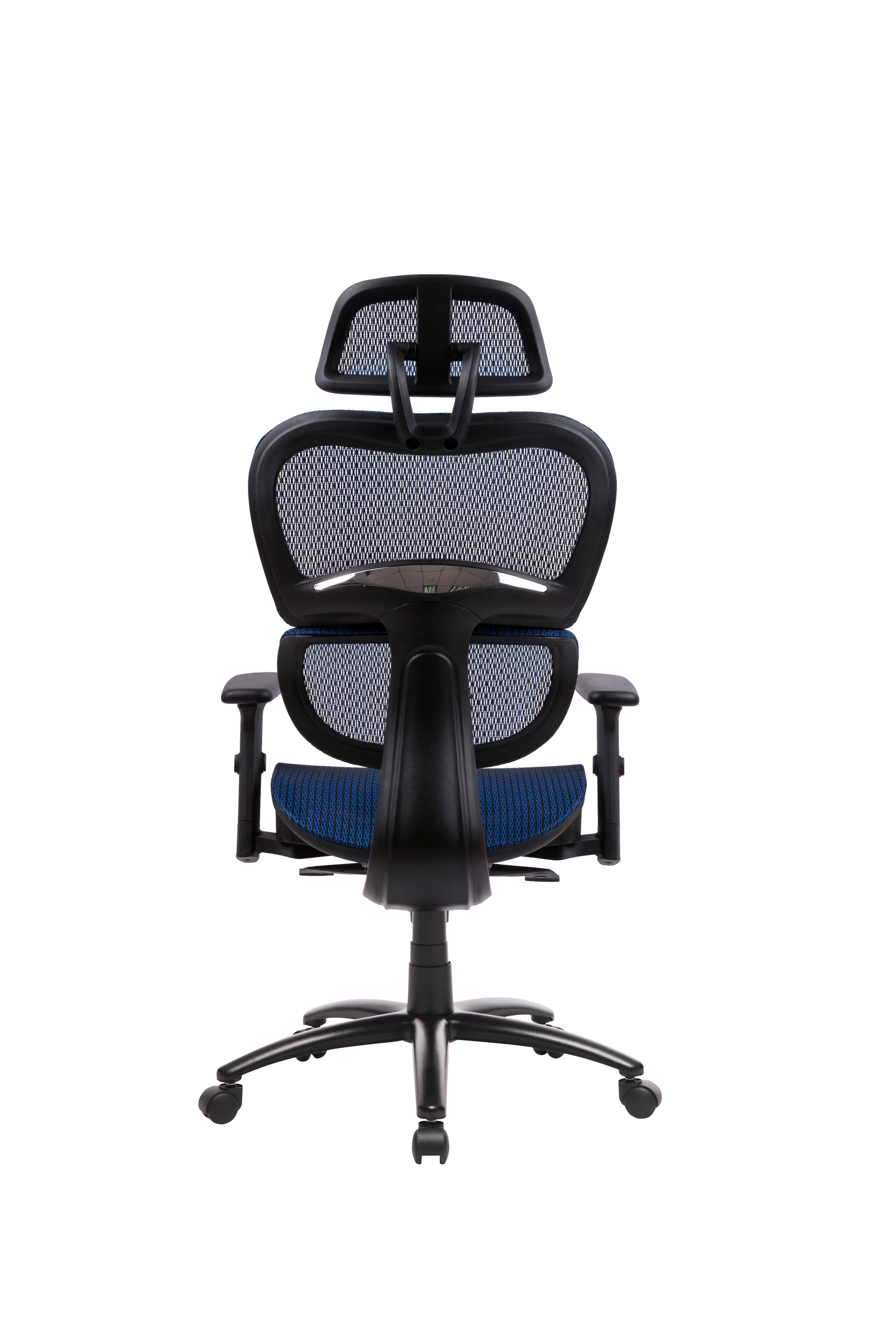 Ergonomic office chair mesh chair computer chair connected chair with adjustable headrest and armrests high back chair