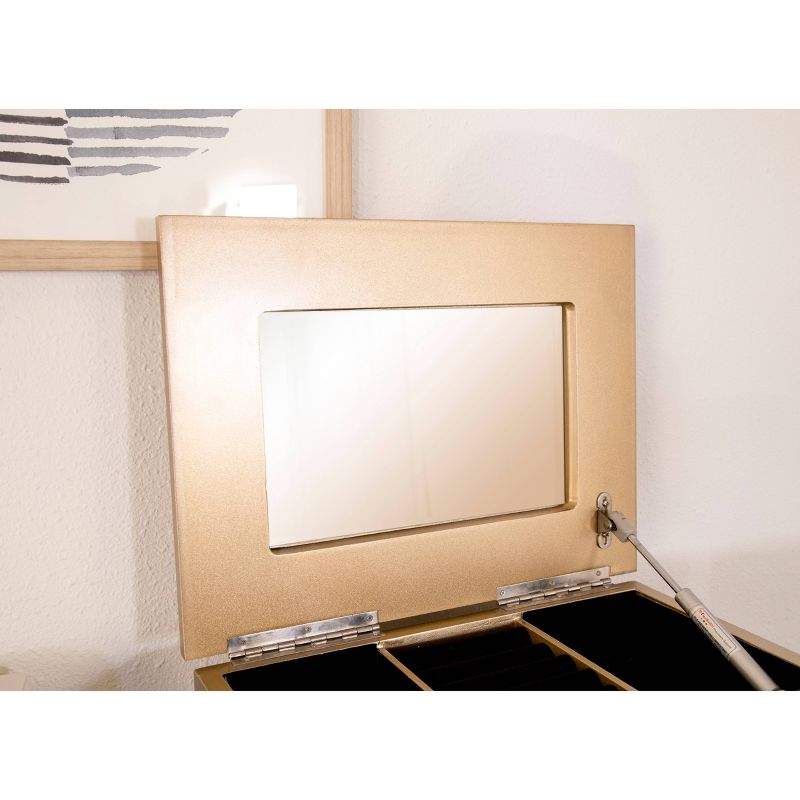 Millie Mirrored Jewelry Armoire Silver - Abbyson Living