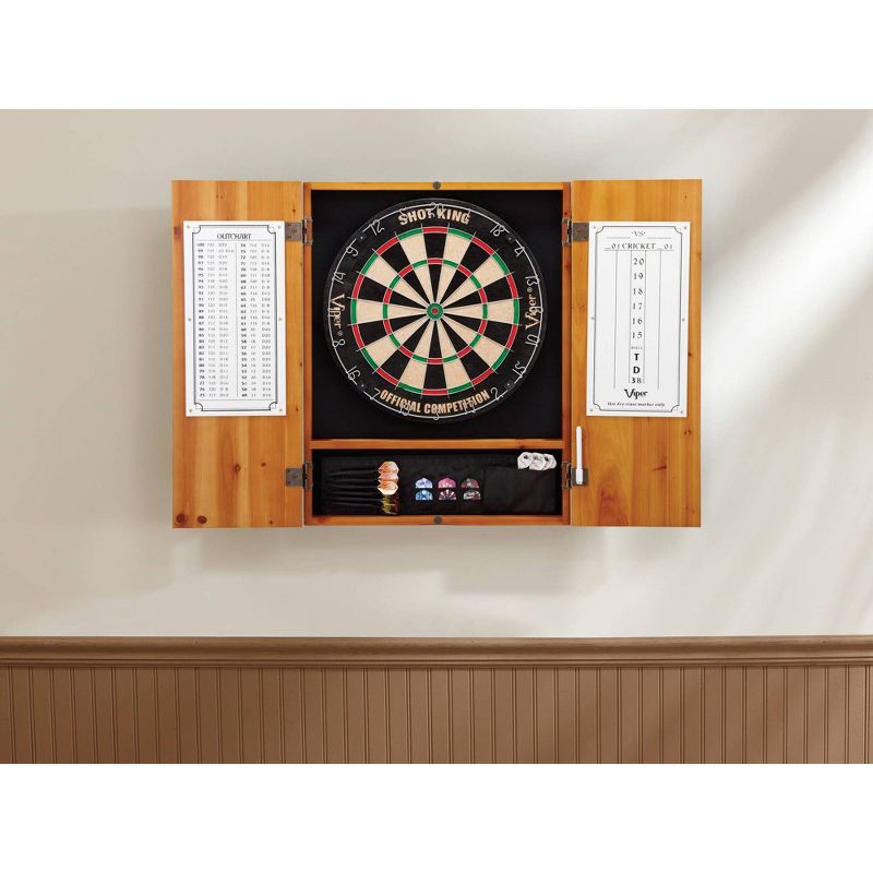 Viper Metropolitan Oak Steel Tip Dartboard Cabinet