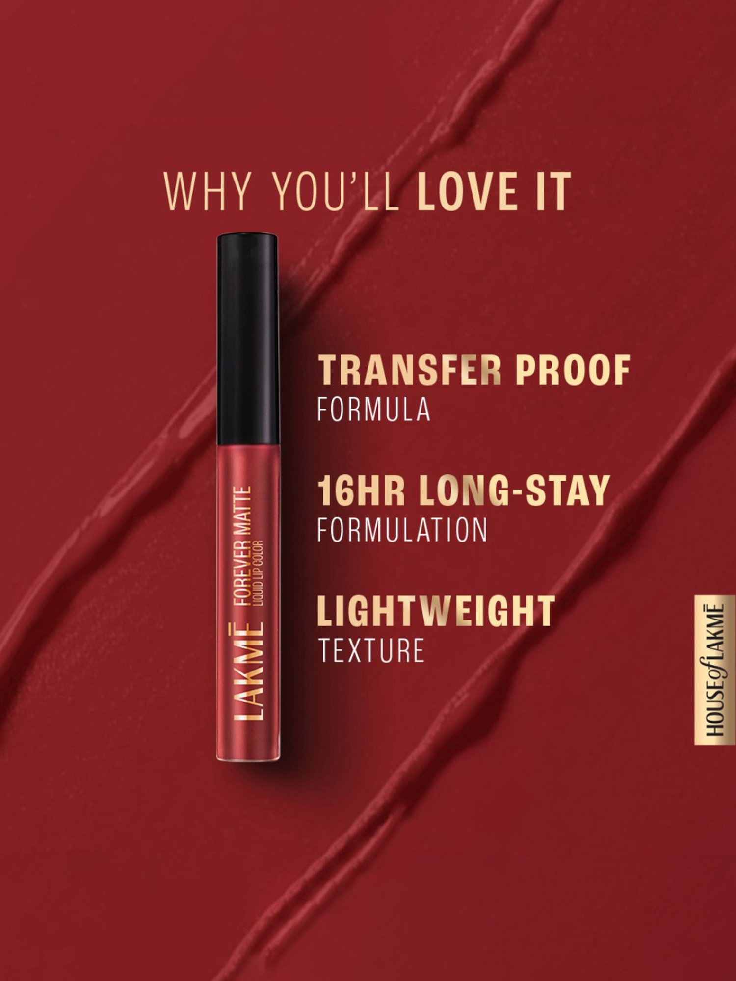Lakme Forever Matte Liquid Lip Color Wine Glow - 5.6 ml
